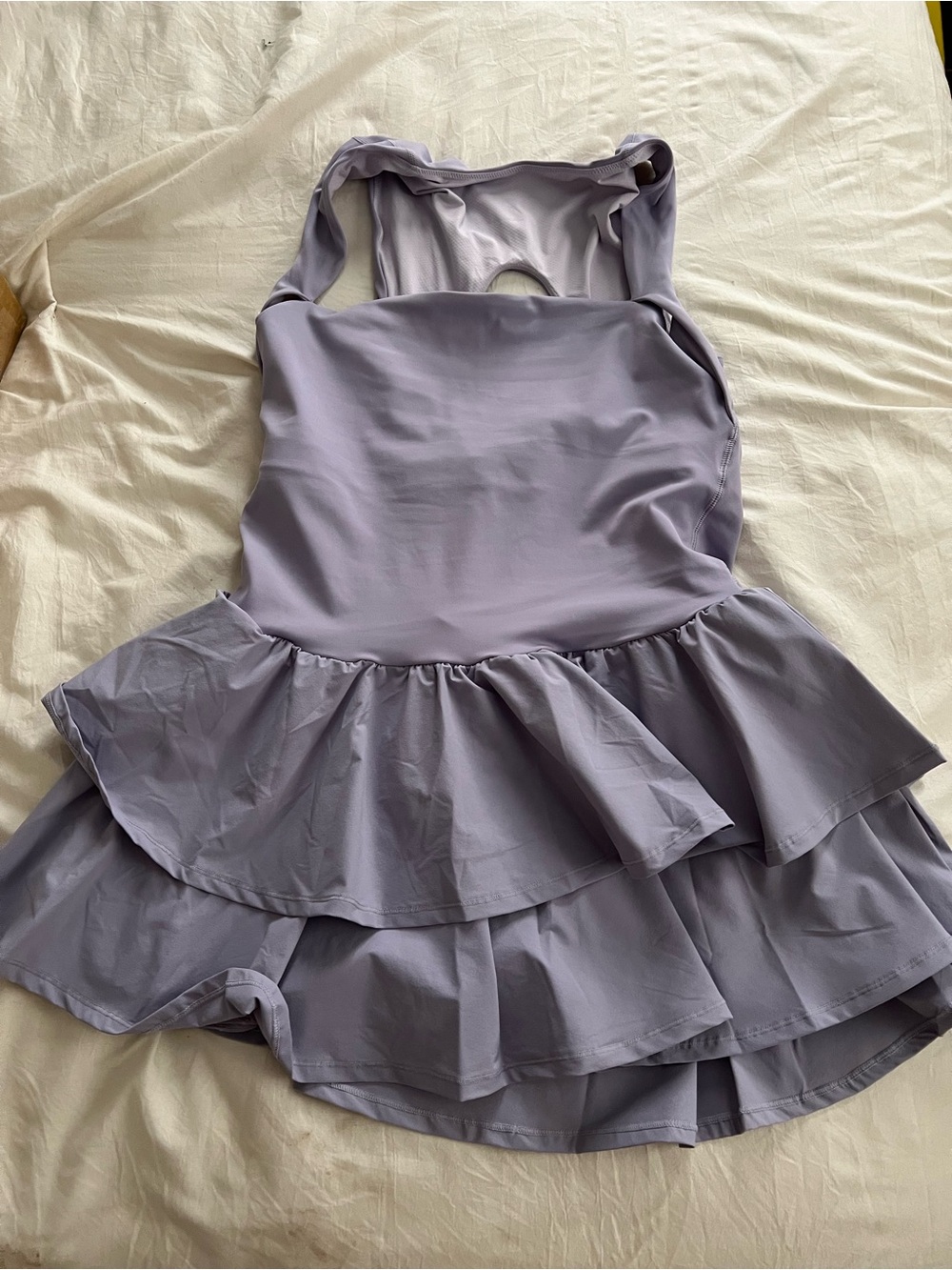Lilac Tiered Ruffle Workout Dress